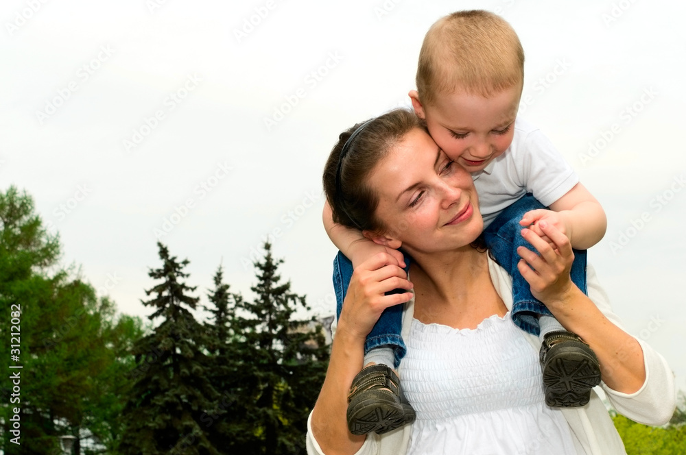 Fototapeta premium mother with son