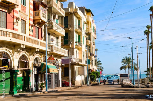 the street of Alexandria, Egypt