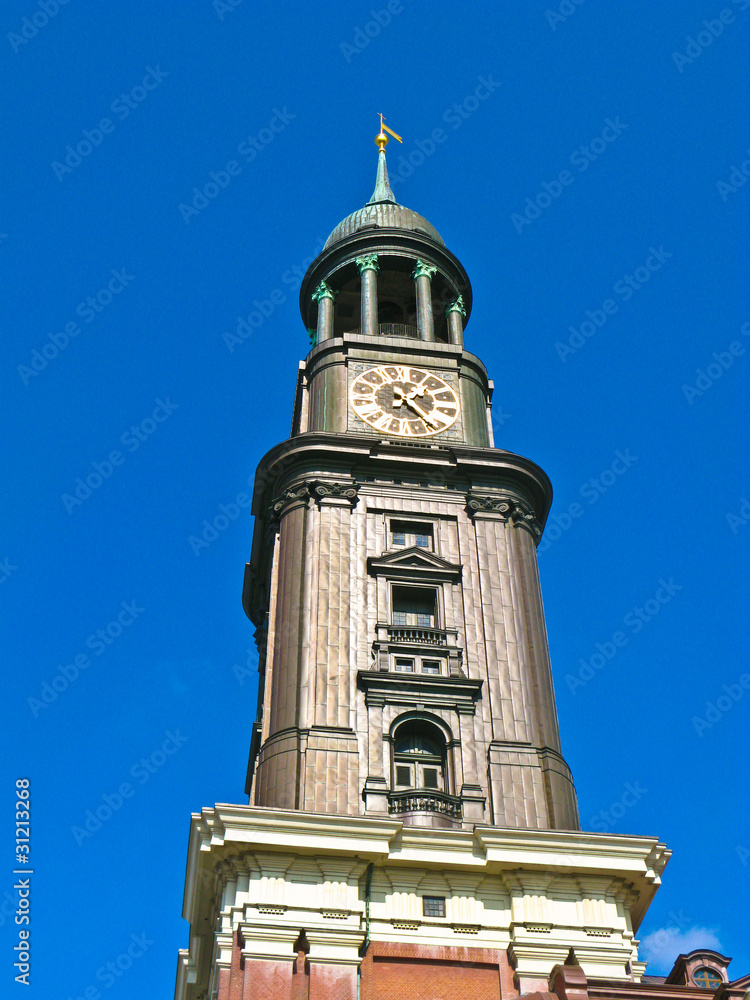 St. Michaelis church (known has Michel) in Hamburg, Germany. St. Michaelis church (known has Michel) in Hamburg, Germany.