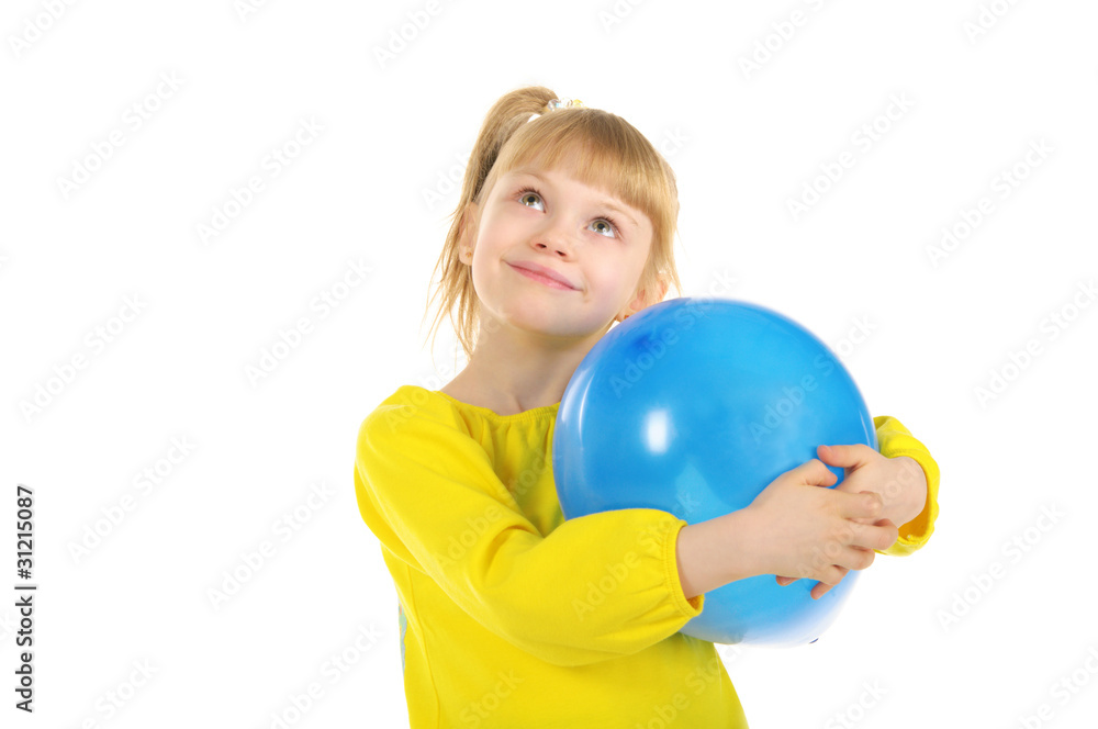 Happy girl with balloon Happy girl with balloon