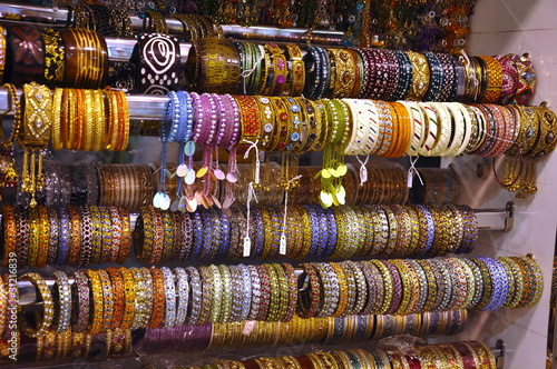 Variation of bangles in a market
