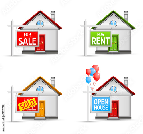 real estate icons set 3