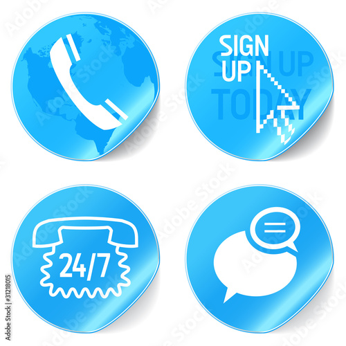 customer support  phone icons