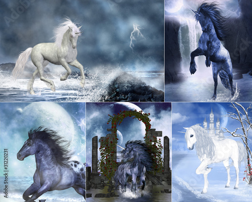 Unicorn collage photo