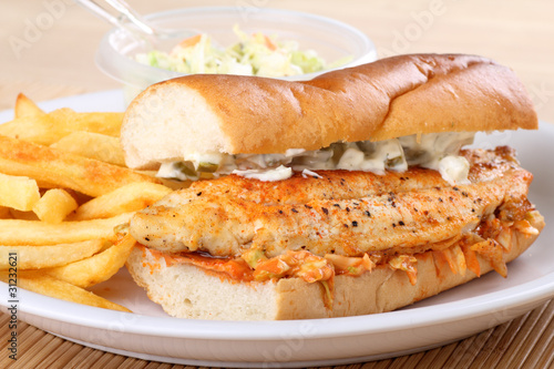 Photography Catfish Fillet Sandwich