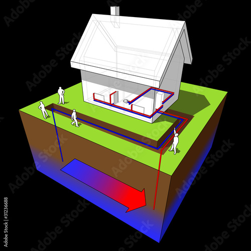 geothermal heat pump diagram