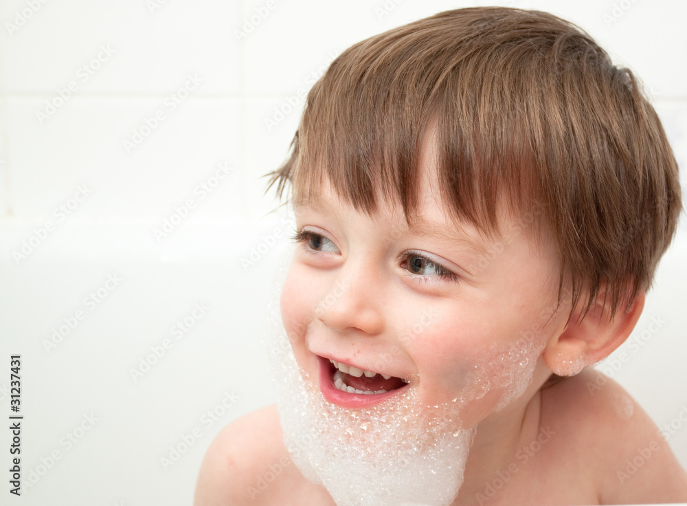 Boy having a bath Boy having a bath