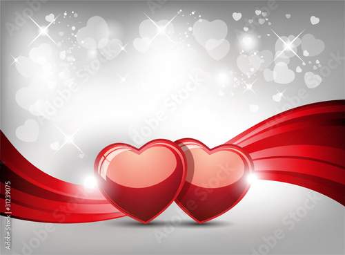 Two Hearts Background.