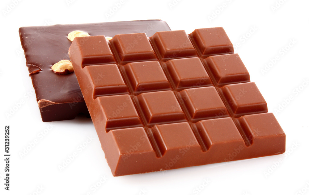 Fototapeta premium milk and black chocolate bars
