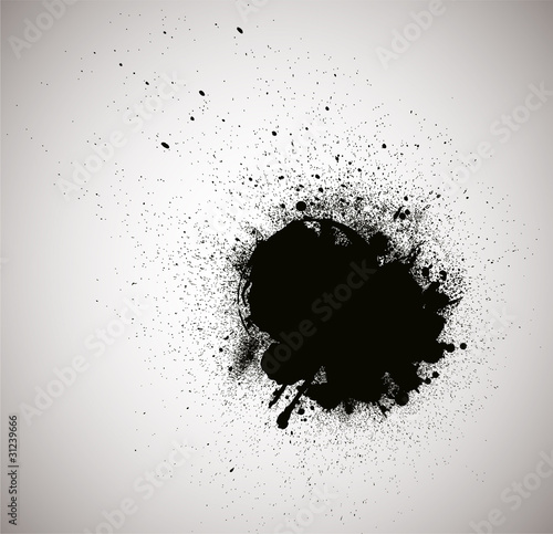 Grunge round banner.