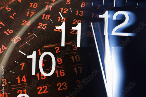 Calendar and Clock Face