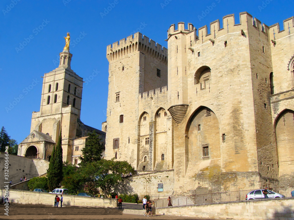 Popes Palace and Cathedral, Avignon, France