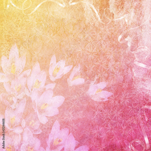 Fotografi Summer background with flowers