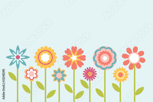 Spring floral copy space image