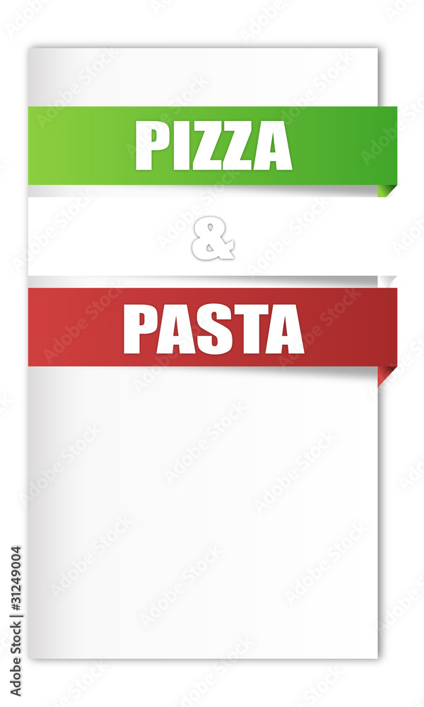 Italien - Pizza & Pasta - Karte, Banner Italien - Pizza & Pasta - Karte, Banner