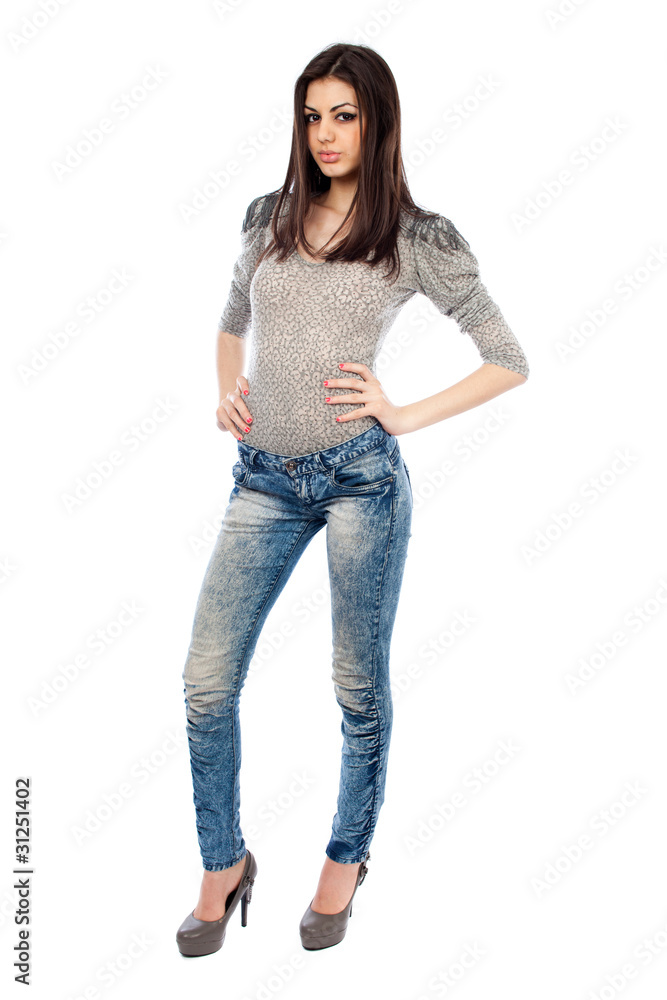 Beautiful latin girl, full length portrait Beautiful latin girl, full length portrait