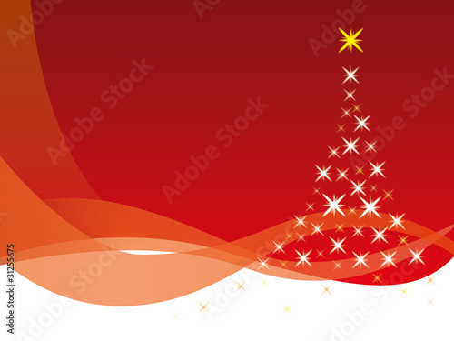 Hintergrund dynamische Wellen Schnee - rot orange 2