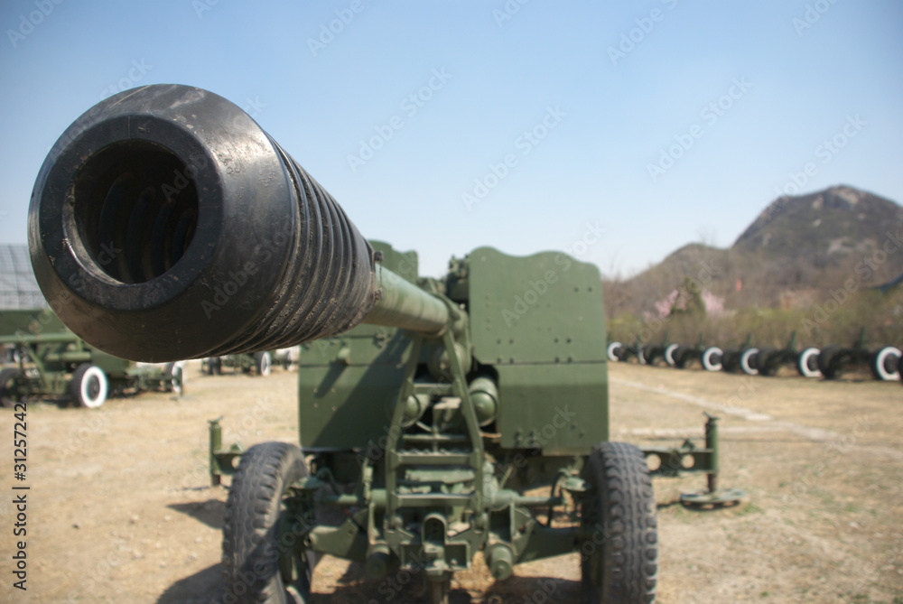 cannon in military camp