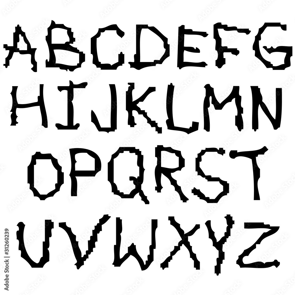 Fototapeta handwritten alphabet