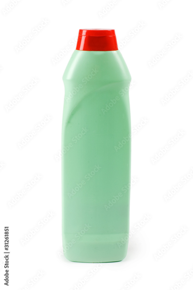 Plastic bottle with detergent isolated on white Plastic bottle with detergent isolated on white