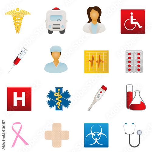 Medical and healthcare icons