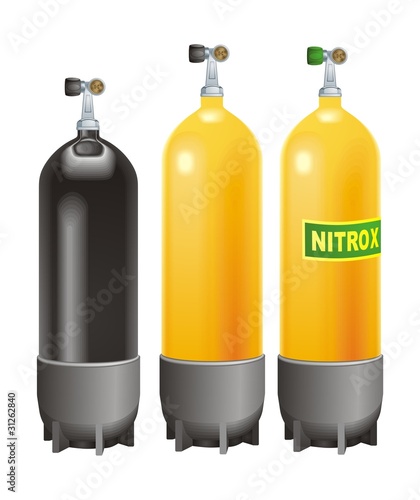 Scuba Diving Tanks  vector