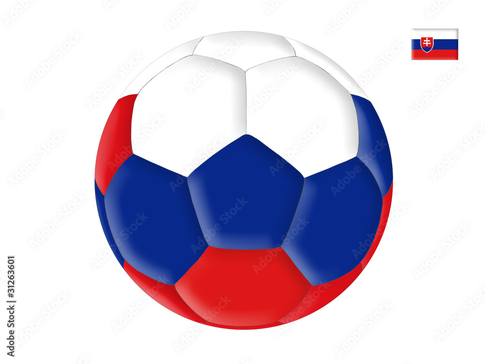 Fototapeta premium Ball in colors of the flag of Slovakia