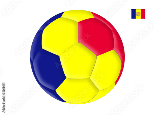 Ball in colors of the flag of Andorra