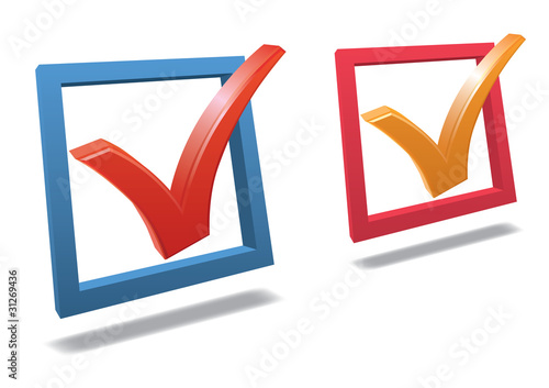 Check box with check mark high detailed 3d vector