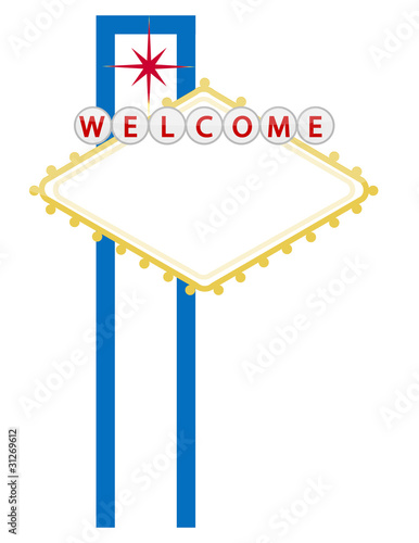 Casino or city welcome sign
