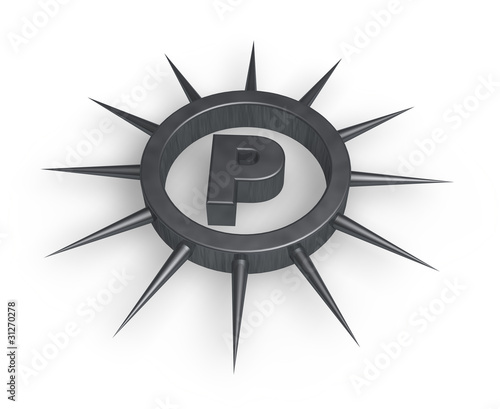 spiky letter p