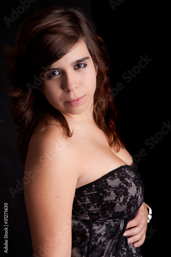 Young and beautiful woman posing