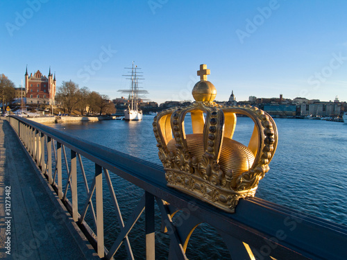 Photography bridge to Skeppsholmen island, Stockholm, Sweden