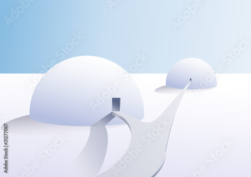 Metaphysics. Igloo on the ice