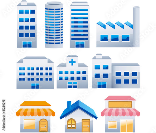building icons set