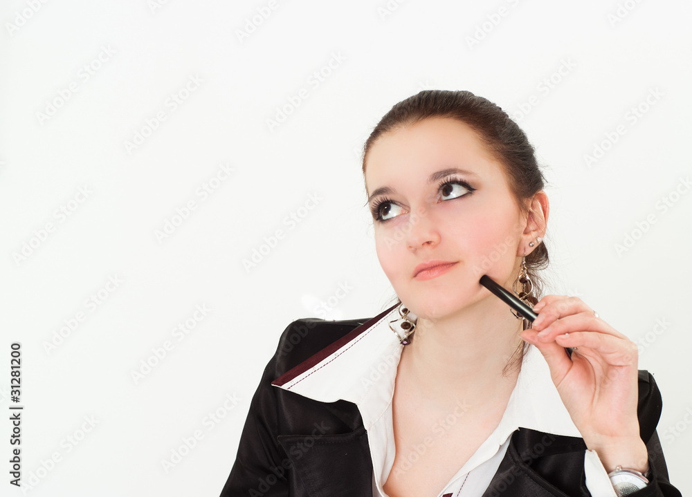 woman in a black business suit woman in a black business suit