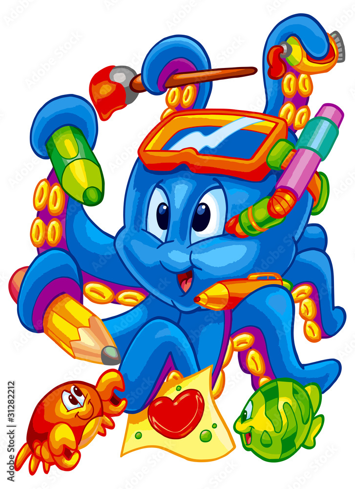 Obraz premium cute octopus