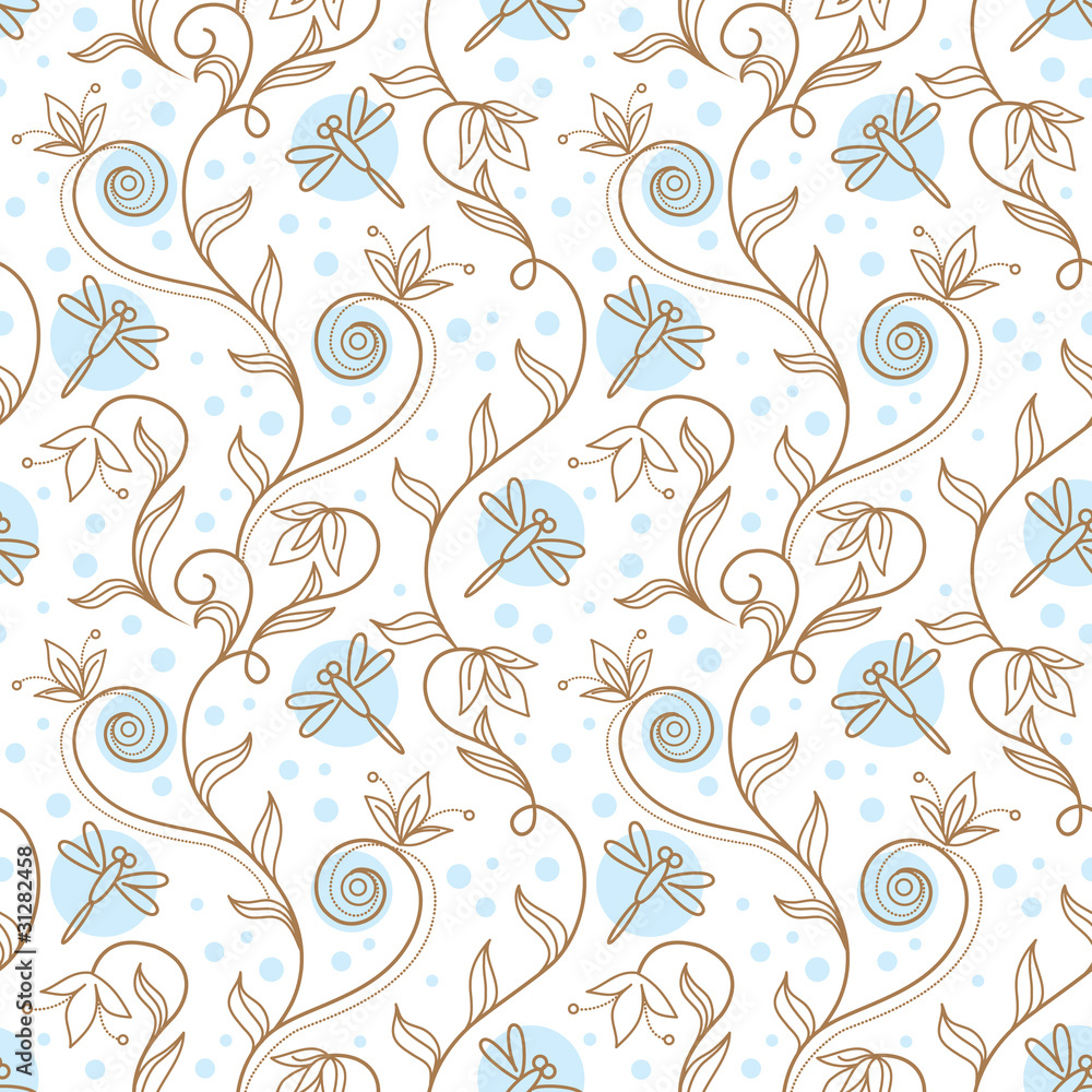 Floral ornament. Vector illustration of summer background Floral ornament. Vector illustration of summer background