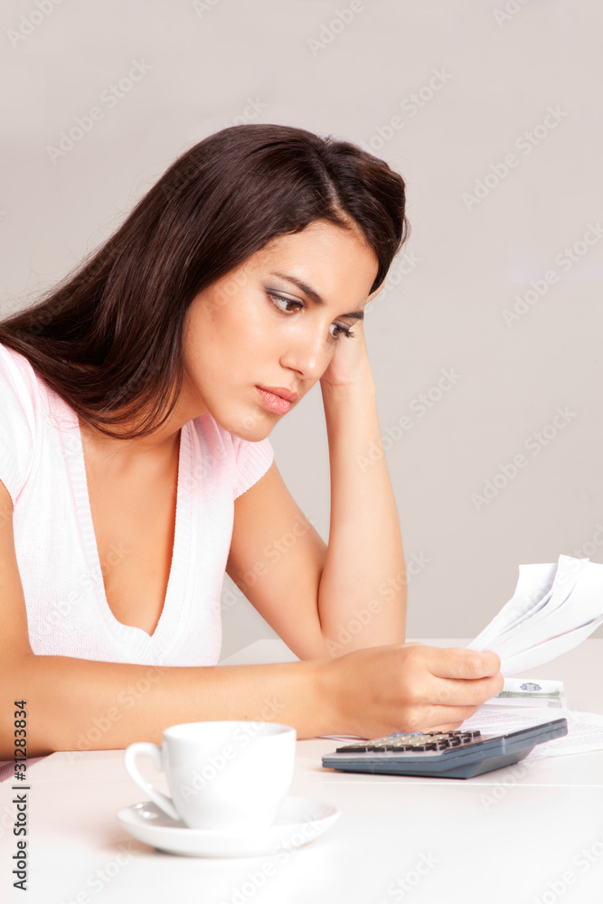 Woman Budget Planning