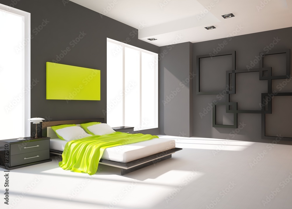 Fototapeta premium black bedroom