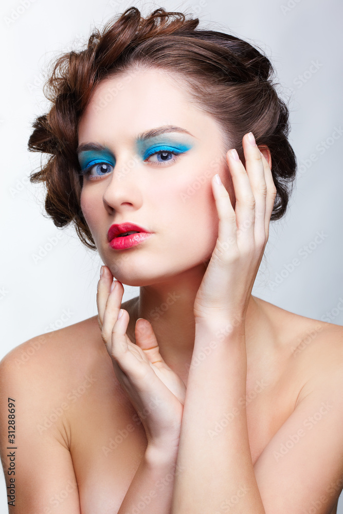 Fototapeta premium girl with creative hair-do