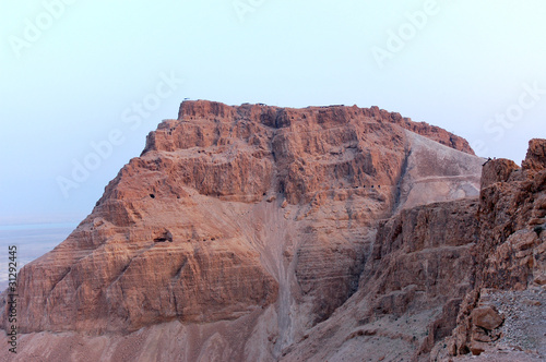 Masada stronghold in evening, Israel. © leospek