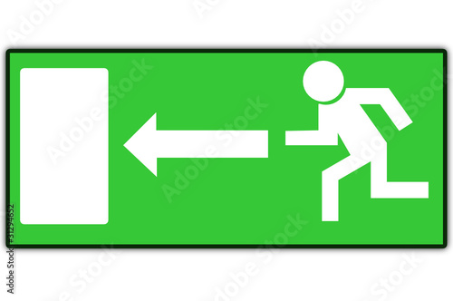 Emergency exit Notausgang Tafel