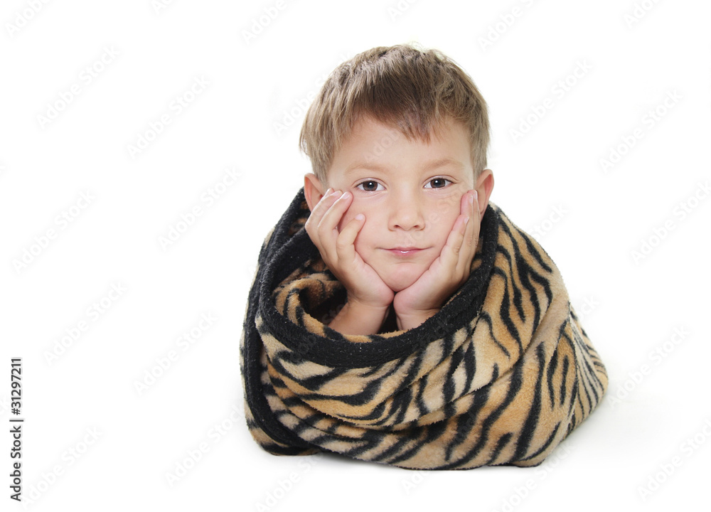 cute boy warped up with counterpane cute boy warped up with counterpane