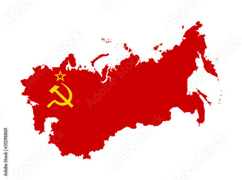 Valokuva Russia flag on map