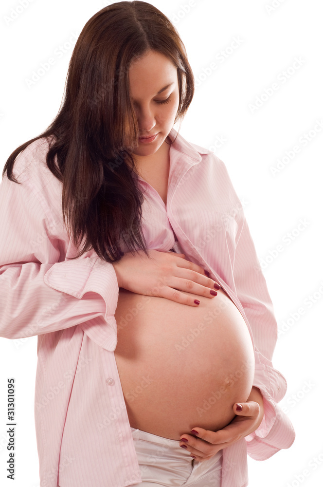 Portrait of joyful beautiful pregnant woman Portrait of joyful beautiful pregnant woman