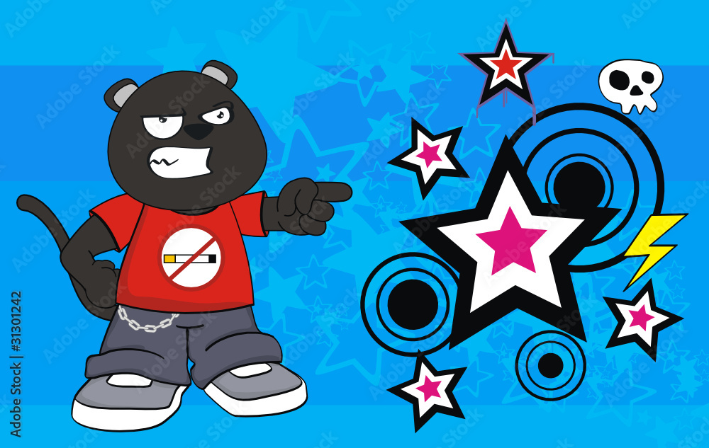 panther kid cartoon background02 panther kid cartoon background02