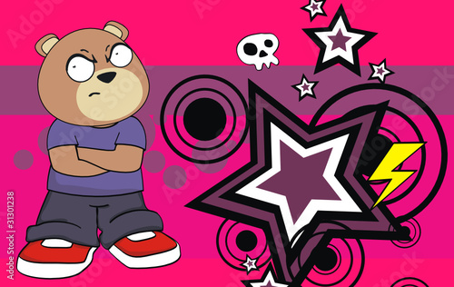 teddy bear kid cartoon background02
