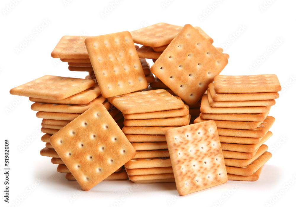 Salt square crackers Salt square crackers