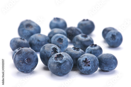 Blueberry berry closeup